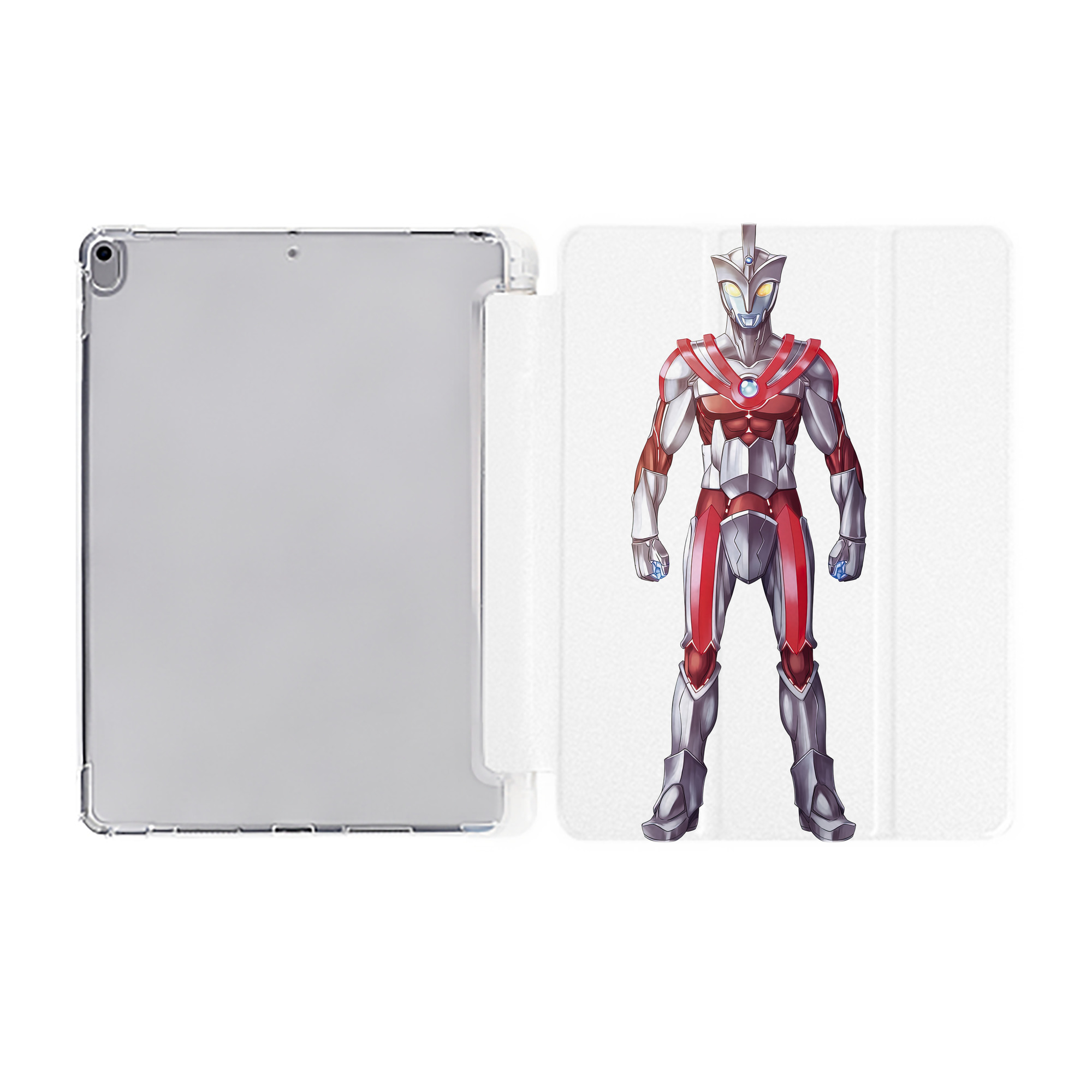 （画像用） ウルトラマン Ultraman IPad ケース ペン収納付き 三つ折りスタンド PUレザー×シリコン 対応機種9.5/10.5/10.9インチ